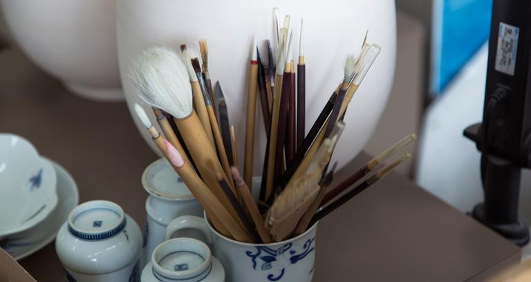 Artists' instruments at Hataman Touen, one of the 10 potteries involved in 2016/