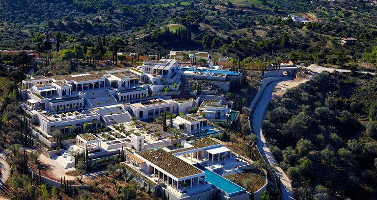 The full expanse of Villa 20 is only truly revealed from the air