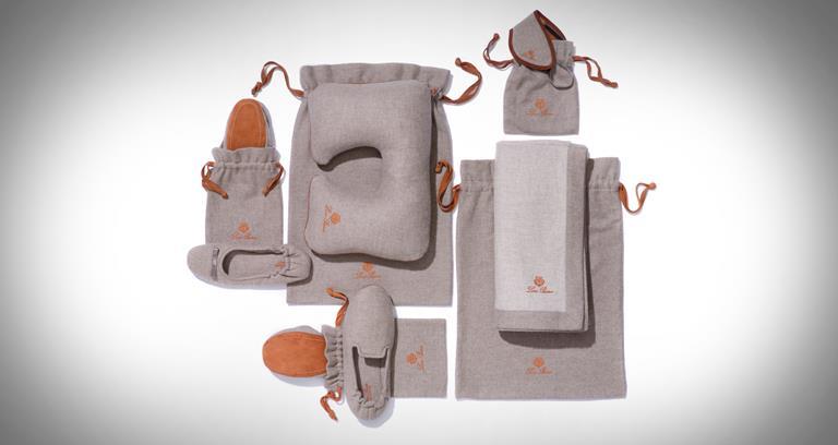 Loro Piana baby cashmere travel-set