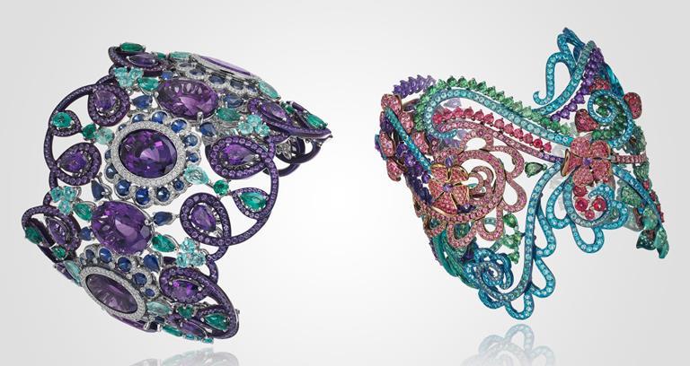 Two of the three cuff-bracelets from Chopard's latest Haute Joaillerie creations