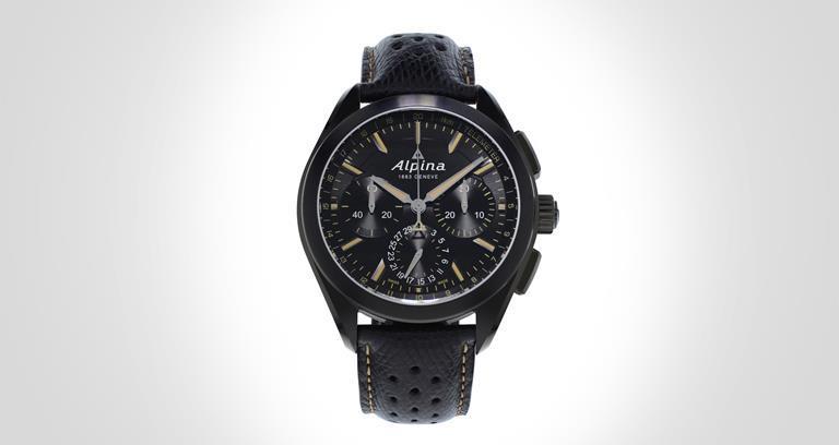 1. Alpina “Full Black” Alpiner 4 Manufacture Flyback Chronograph